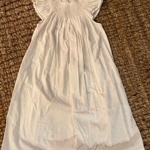 Mommy and me White smocked dress size 6x with pearl beading